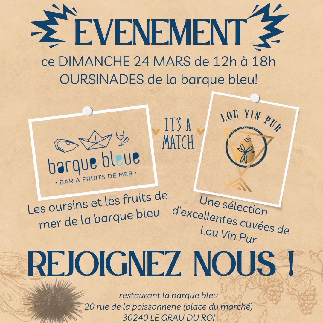 Oursinades le Grau du Roi - Picpoul Vins Blancs Cave à Vins